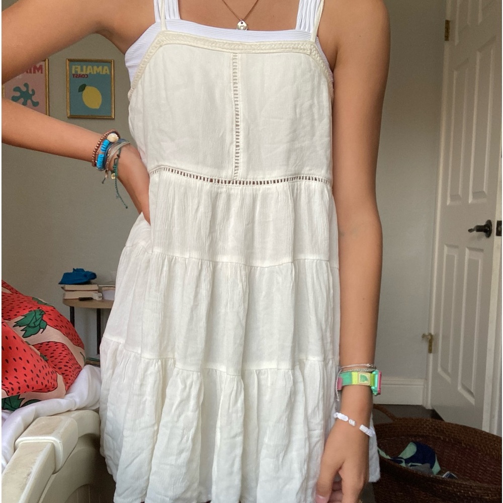 WHITE LACE MINI DRESS